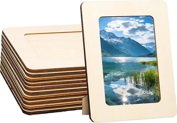 10 Pack Unfinished Wood Picture Frames 4x6 Bulk - Image 2