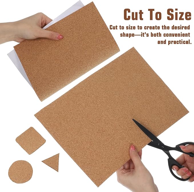5 Pack Adhesive Cork Sheet, 1mm Thin Adhesive Cork Board Rectangle Cork Sticker - Image 4