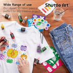 Shuttle Art Fabric Paint Set, 45 Colors 3D Permanent Paint - Image 4
