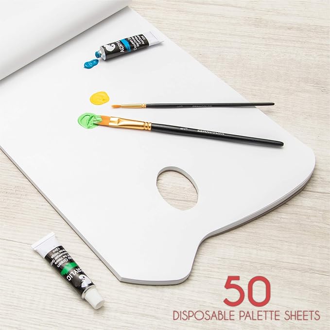 Zenacolor - Paper Palette Pad - 50 Removable and Disposable Sheets - Image 2