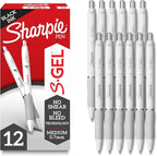 Sharpie S-Gel Gel Pens, Pearl White Body, Medium Point, Note-Taking, Office by Unknown