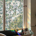 Retro Flowers Window Privacy Film, Magnolia Stained Glass Decorative Window Film - Image 3