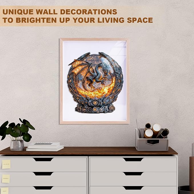 Magic Ball Fire Dragon Puzzles Adults Gifts Wooden 95 Pieces 8.5 * 7.8in - Image 7