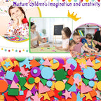 Gushu 1500Pcs Foam Stickers Foam Shapes Stickers - Image 5