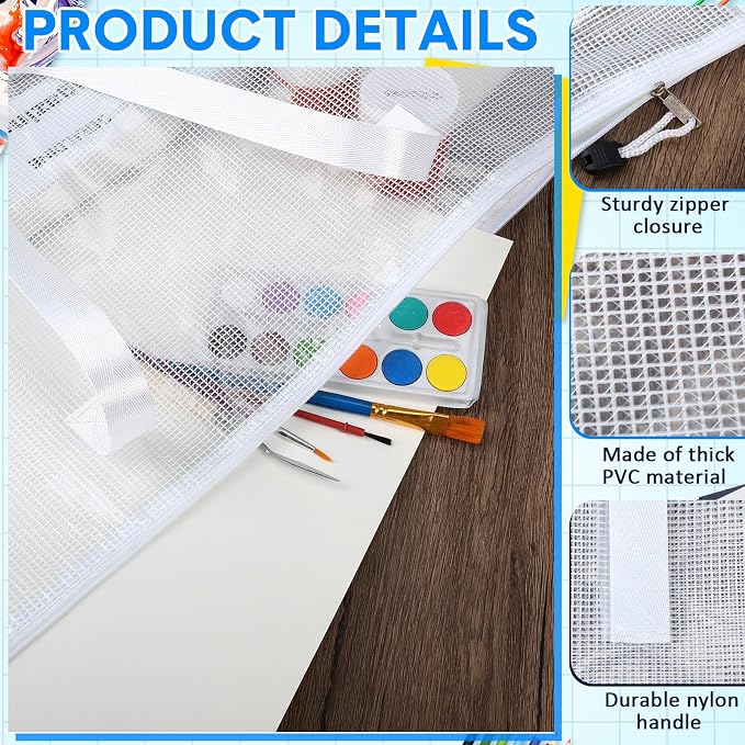 10 Pcs Art Portfolio Bags, 19 x 25 Inch Clear Poster Storage Bags - Image 2