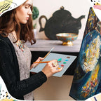 Nuanchu 1 Set Handy Glass Oil Paint Palette Included 12.8 x 9.25 Inches - Image 6