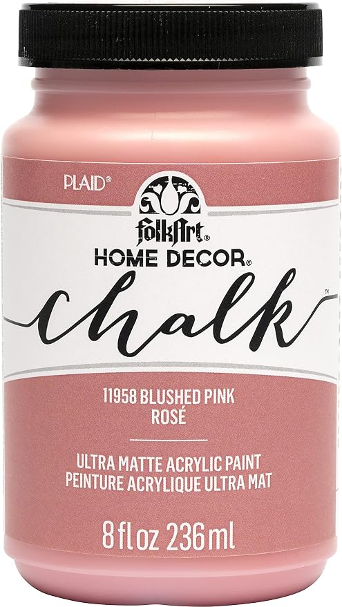FolkArt, Blushed Pink Assorted Home Décor 8 fl oz / 236 ml Acrylic Chalk Paint by FolkArt