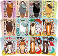 48 Sheets Create Funny Ponies Stickers, Make a Face Stickers by Cosomia