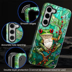 for Samsung Galaxy S23 Plus Case, Frog Stained Glass Pattern Glossy 2 in 1 - Image 5