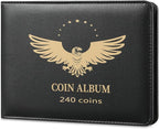 MUDOR 240 Pockets Coin Collection Book, PVC FREE Coin Holder Album | Fits Dime by MUDOR