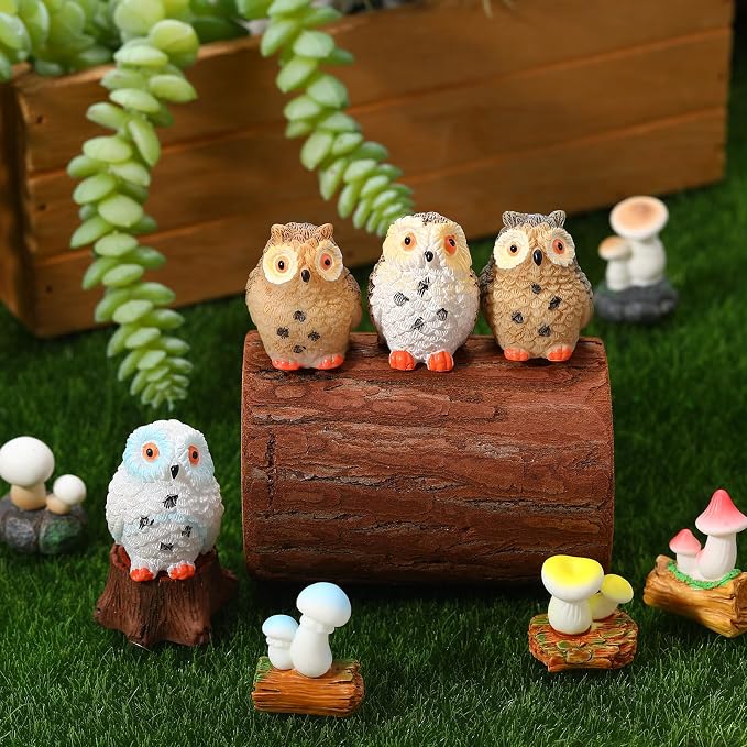 33 Pcs Fairy Garden Miniature Kit Resin Fairies Animal | Weatherproof Solid - Image 3