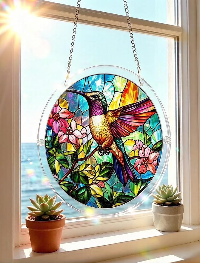 83 Piece Acrylic Puzzle Suncatcher, Stained Glass Style Art DIY Puzzle - Image 7