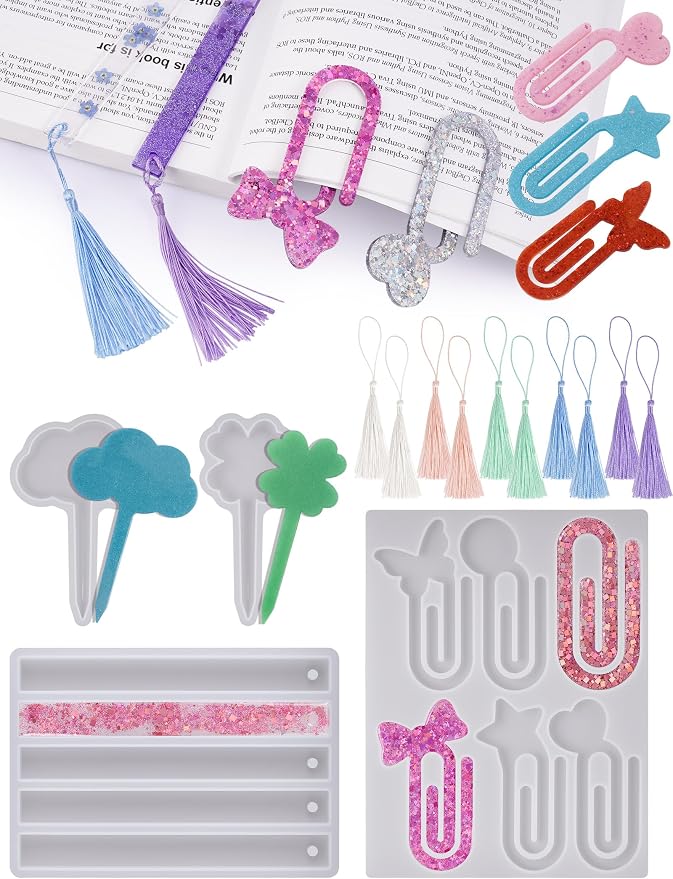 NiArt All-in-One Resin Bookmark Molds Kit 4 Silicone Molds by NiArt