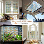 Window Privacy Film, Stained Glass Static Cling Rainbow Stickers 23.6" x - Image 7