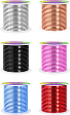 Mandala Crafts 8 GA Red Copper Black Assorted Anodized Aluminum Craft Wire | - Image 2