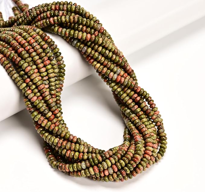 ICAI Beads Natural 2x4mm Rondelle Beads, Abacus Disk Stone Spacer Beads – Loose - Image 3