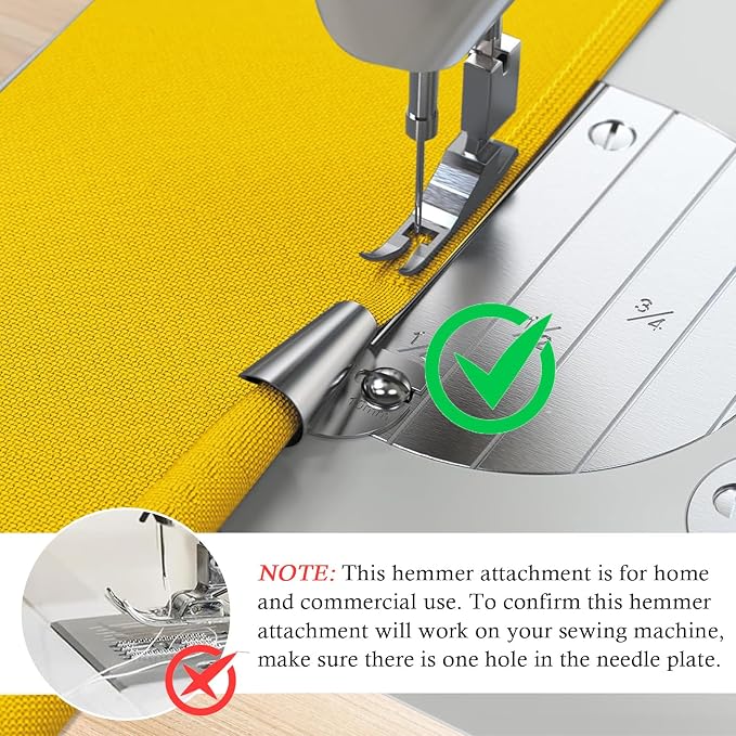 TIGARI Sewing Rolled Hemmer Foot, 8 Sizes Rolled Hem Presser Foot, Wide Rolled - Image 2