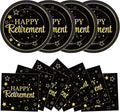 48Pcs Happy Retirement Paper Plates and Napkins Retirement Party Decorations by Qyeahkj