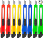 8 Pack Utility Knife Box Cutters Box Cutter Retractable, Compact Utility Knives by DIYSELF