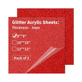 2 PCS 8 x 8 inch Glitter Colored Plexiglass Acrylic Sheets by gdhwcxl