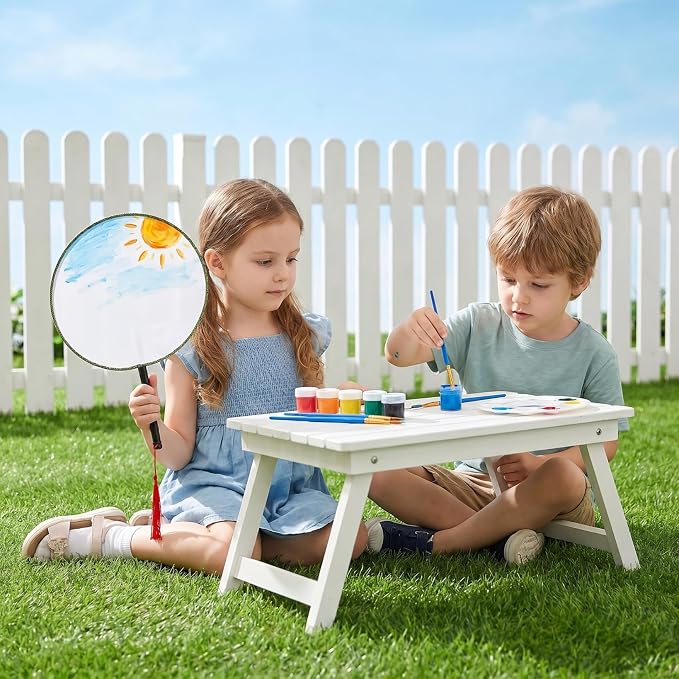 Healifty 10 Pcs Blank Round Hand Fans - Image 7