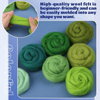 Mayboos 10 Colors Needle Felting Wool, Fiber Wool Yarn Roving, Spinning Wool - Image 4