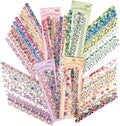 80 Pcs Vintage Botanical PET Flower Stickers Pack, Long Strip Transparent by DecorateYourWorld