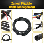 118 Inch Cable Sleeves Sheath, Braided Wire Loom Tubing Cord Protectors from - Image 4