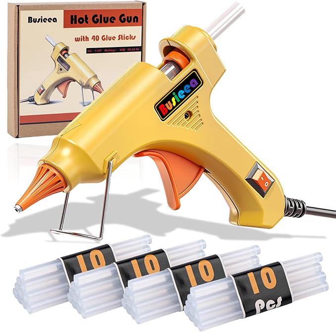 Hot Glue Gun Kit with 40 Glue Sticks, Fast Preheating Hot Melt, High Temp by Unknown