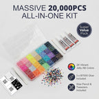 20000Pcs 4MM SS16 Rhinestones for Bedazzling Crafting, 28 Jelly Resin Gems - Image 2
