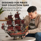 CubicFun 3D Puzzles for Adults Kids, Home Decor Cool Pirate Ship Arts & Crafts - Image 4