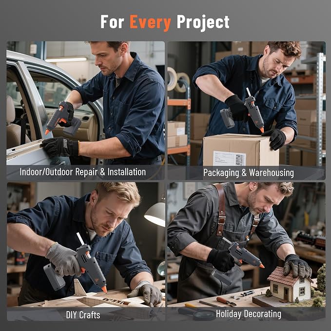 Katerk 12V Cordless Hot Glue Gun Kit - Image 7