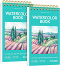 2-Pack Small Watercolor Sketchbook, 3.5" x5.5”, Spiral Bound by Unknown