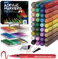 WUO 36 Colors Acrylic Paint Markers, Acrylic Paint Pens and Acrylic Markers by WUO