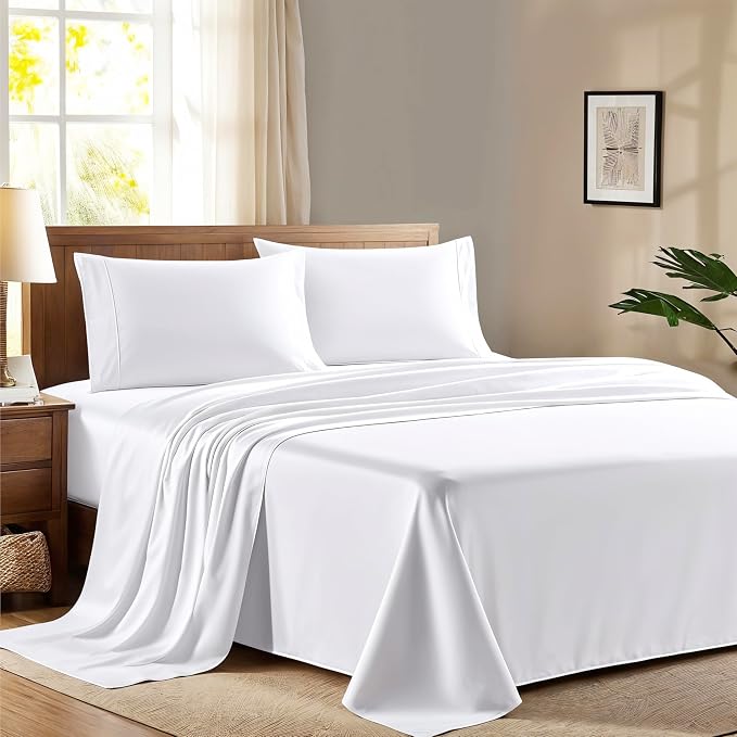 100% Egyptian Cotton California King Bed Sheet Set by AshtonSheets