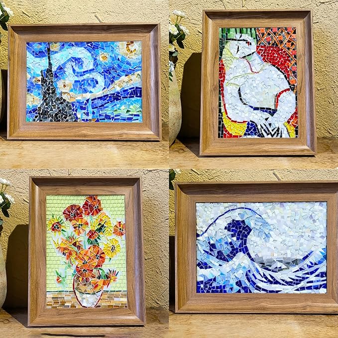 Red Yellow Mixed Irregular Mosaic Glass Mosaic Tiles Pieces, 300 Grams Mosaic - Image 6