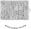 Quefe 1440pcs Acrylic Letter Beads White Cube Sorted Alphabet Beads by QUEFE