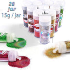 Renfio 28 Colors Holographic Glitter Set, 14.81oz 420g Ultra Fine Glitter - Image 4