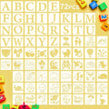 Marspark 72 Pcs Small Stencils for Crafts Reusable 3 Inch Stencils for Painting by Marspark