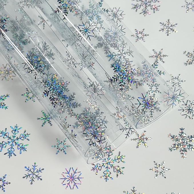 Transparent Waterproof PVC Vinyl 10 Pcs 8.3 x 11.8 inches Iridescent Shine by XHTFauxLeather