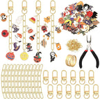 AUGSUN 189Pcs Halloween Keychain Making Kit Holiday DIY Keychain Craft | by AUGSUN