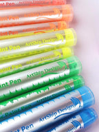 14 Pack Neon UV Fluorescent Acrylic Paint Pens, Double Pack of Both Extra Fine - Image 5