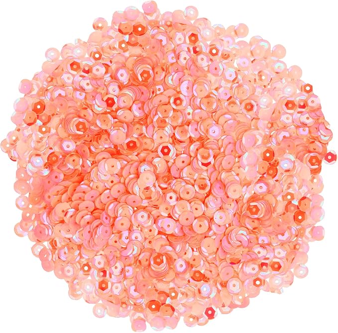 Mandala Crafts 6mm Cup Round Coral Sequins - Image 2