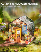 Rolife DIY Miniature House Kit-Mini Diorama 1/18 Greenhouse Dollhouse Building - Image 2