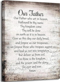 YOXORDQ Our Father Prayer Canvas Wall Art-Canvas Wrapping 16x24in | Christian by YOXORDQwallart