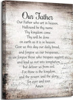 YOXORDQ Our Father Prayer Canvas Wall Art-Canvas Wrapping 16x24in | Christian by YOXORDQwallart
