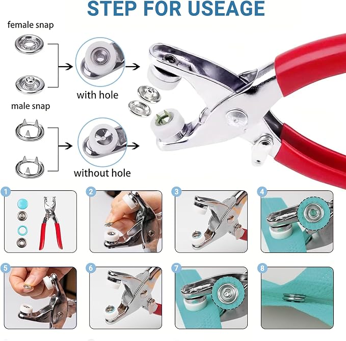 200 Sets Metal Snap Buttons - Image 3