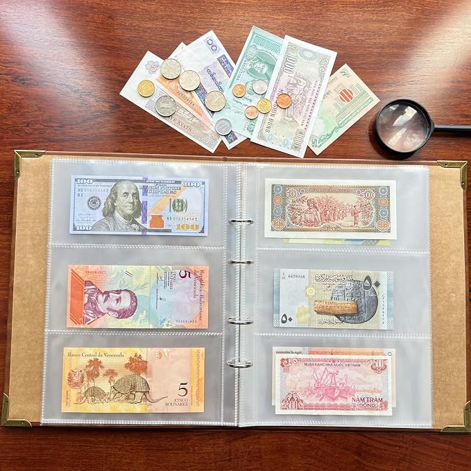 Ettonsun 120 Pockets Currency Paper Money Collection Book Album Dollar Bill - Image 2