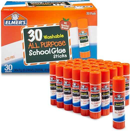 Elmer's All Purpose School Glue Sticks, Acid-Free and Washable, 7 Grams by Elmers