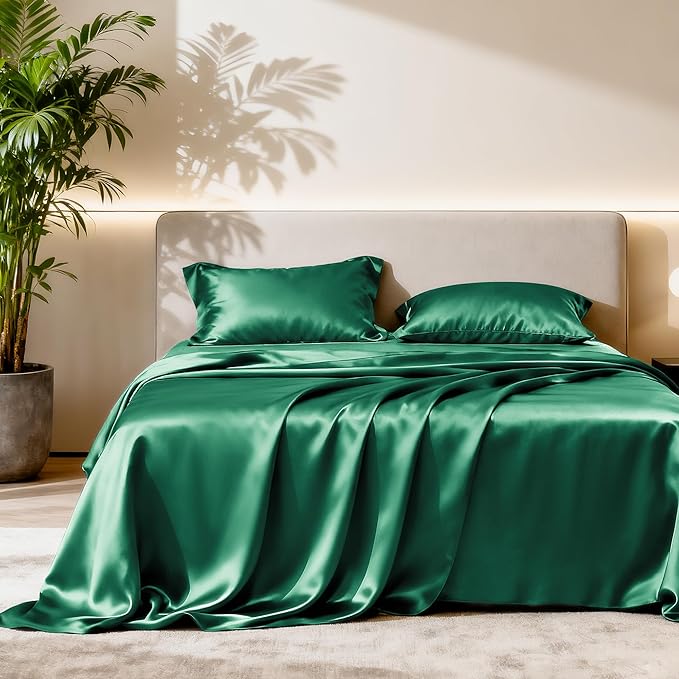 Love's cabin Full Size Satin Sheet Set by Lovescabin